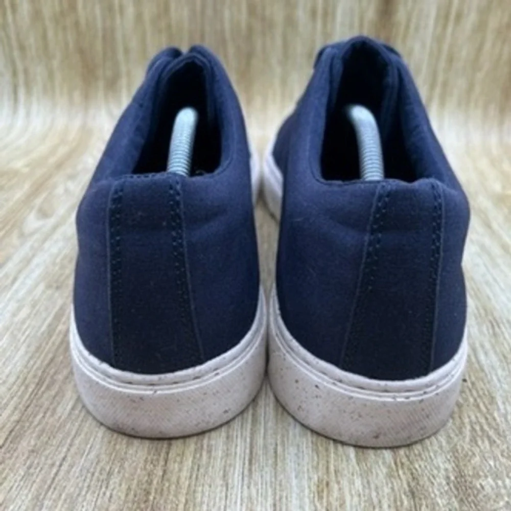 J. Crew Canvas Sneakers Men's Size 12 Navy Blue Canvas Lace Up Sneakers Shoes - Picture 4 of 10